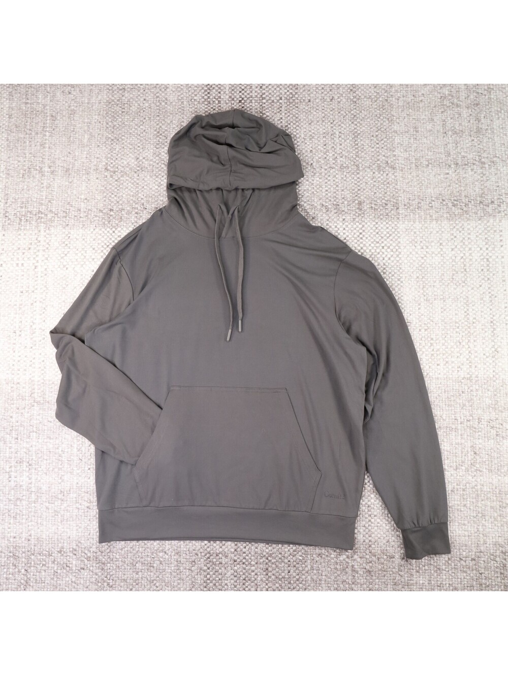 Comfrt Hoodie Mens Medium M Charcoal Grey Cloud Knit Pullover Sweatshirt